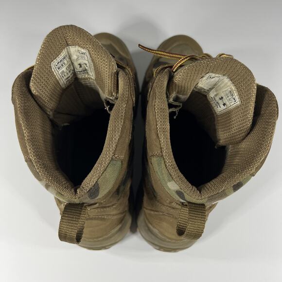 Under Armour Boots Mens Size 11.5 Green/Brown Camo Hunting Hiking - Picture 8 of 12